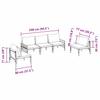 Garden Sofa Set with Cushions 5 Pcs Black Steel