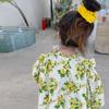 Girls Floral Printing Full Sleeves Dress Spring And Autumn 3-8 T