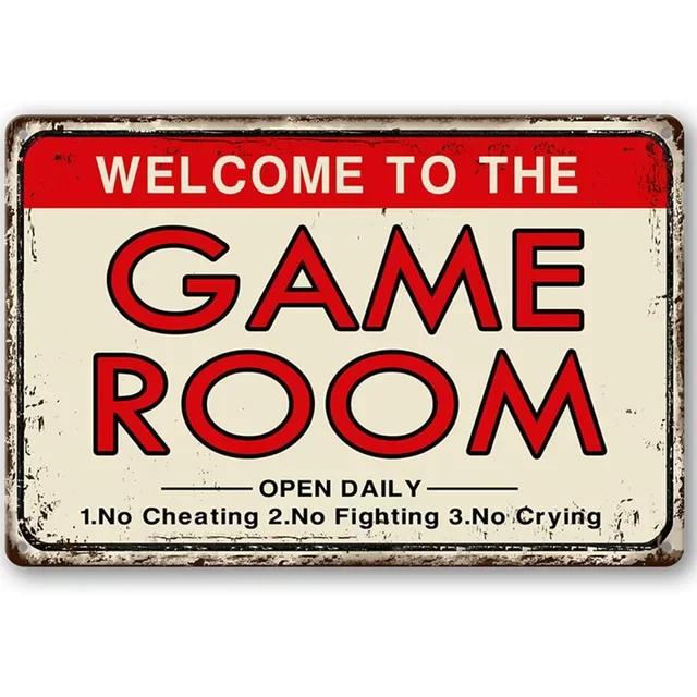 Retro Gamer At Work Metal Tin Sign Vintage Wall Art Poster for Game Room Café Garage Club Bar Pubs Iron