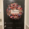 Independence Day Wreath Porch Decoration Front Door Outdoor Hanging Wreath Decor