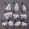 1 PC Mini Fairy Garden Model Animal  Polar Bear Figurines Simulation White Bear Miniatures