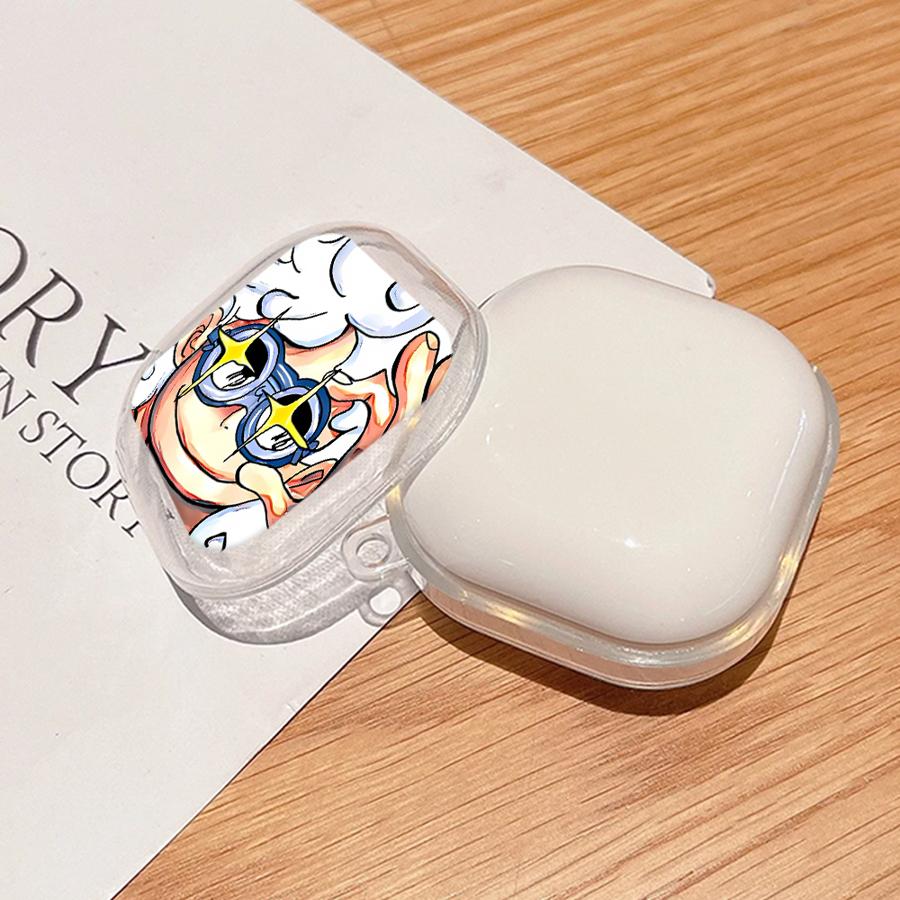 Case For Samsung Galaxy Buds 2Pro 3Pro 2 4Pro Live 4 Pro 3 FE Clear Earphone Cases Cover With Hook Anime Ones Pieces Cool