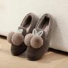 Winter New Indoor Warm Cotton Slippers Women's Bags and Household Thick-soled Non-slip Soft-soled Cotton Shoes Doudou Shoes