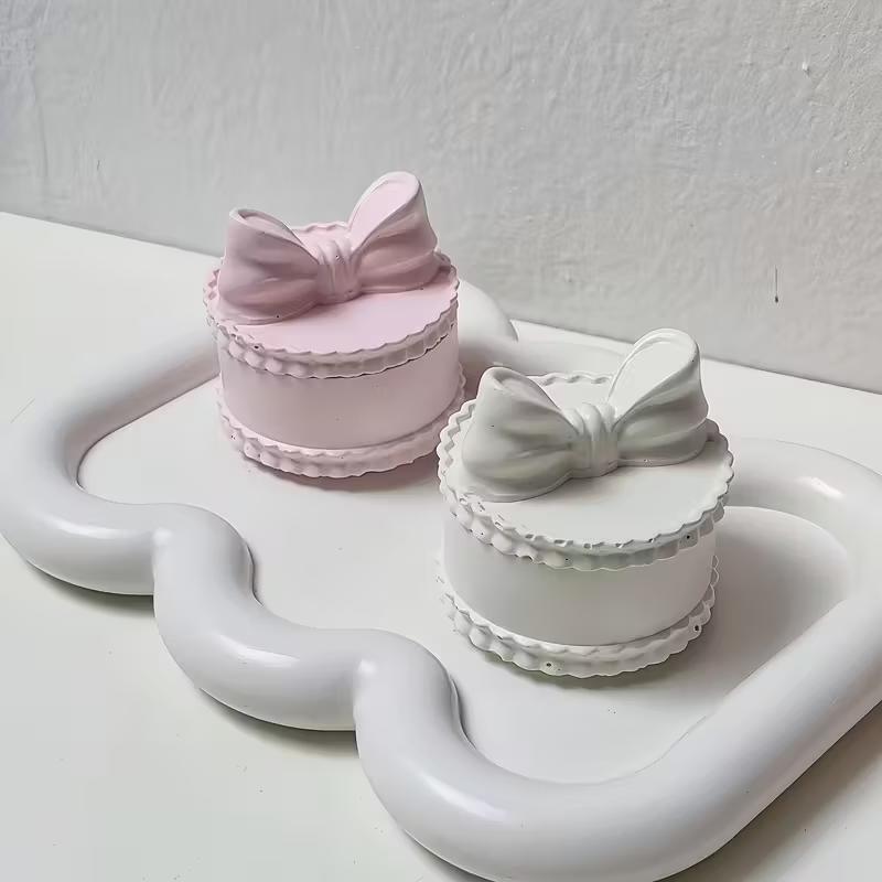 Creative Storage Box Silicone Mold DIY Crystal UV Epoxy Resin Bowknot Storage Box Molds Gift Box Jewelry Making Tools
