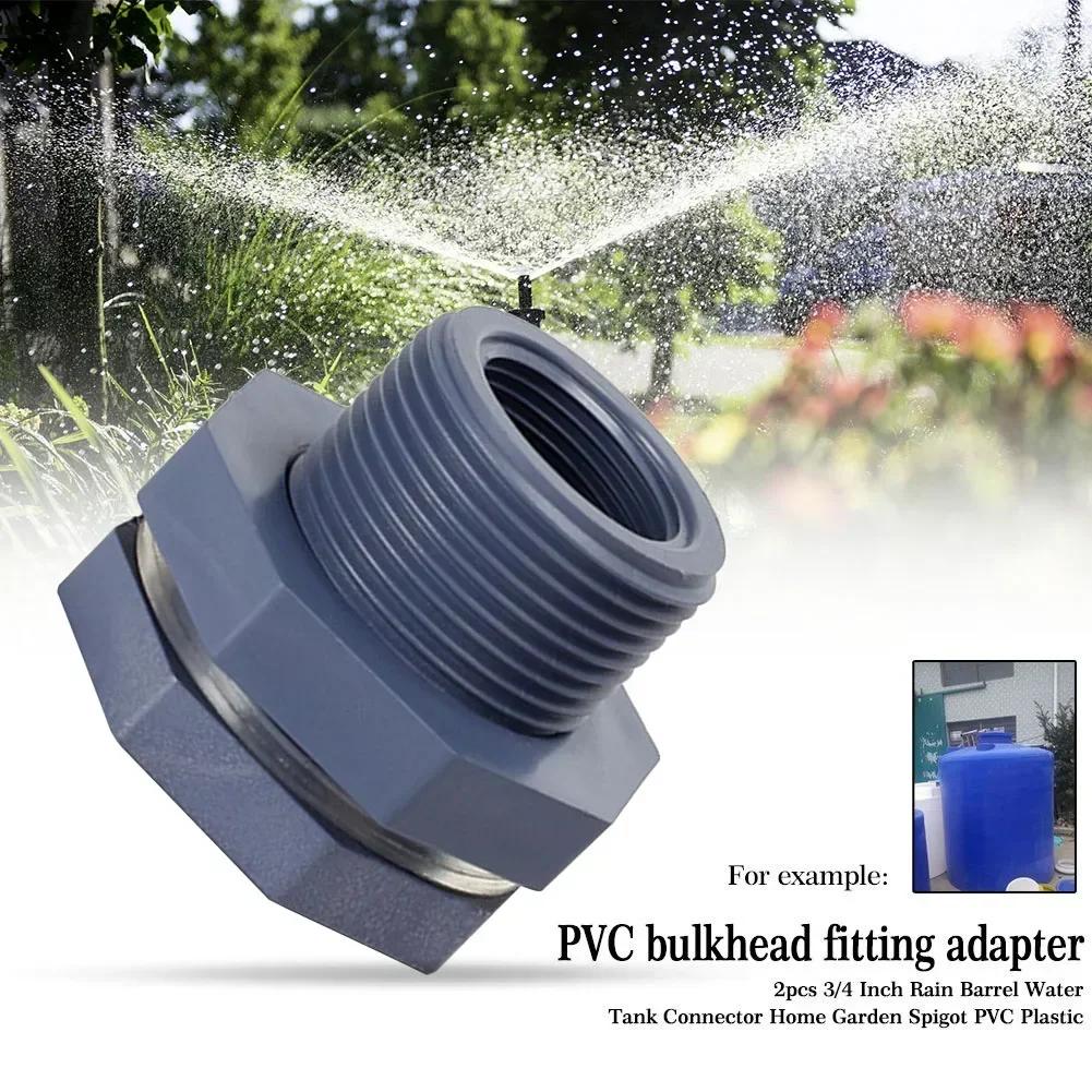 PVC-Kunststoff Innen Gewinde Durchgangsverschraubungen Zubehör 6-Punkt/1 Zoll/1,2 Zoll/1,5 Zoll/2 Zoll Garten-Steckverbinder Wassertank-Verbindung