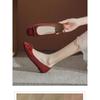 Fashion 2024 Retro Bow Patent Leather Women's Ballet Flats Autumn Slip-On Casual Shoes Round Toe Burgundy Loafers Zapatos De Mujer
