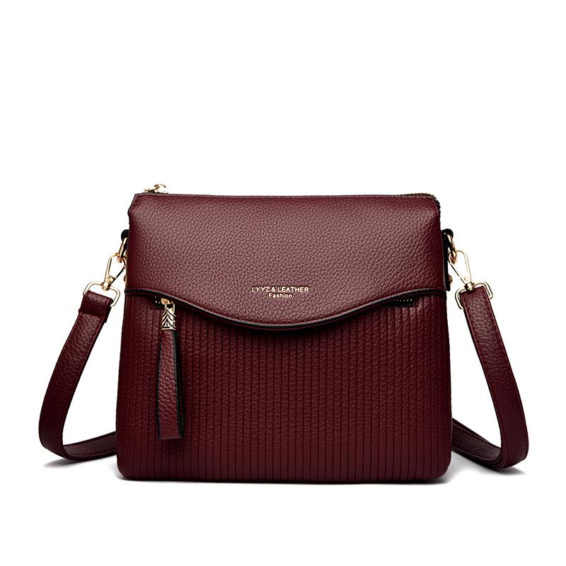

Hot Selling 2026 New Simple and Versatile Soft Leather Single Shoulder Underarm Handbag Crossbody Bag for Middle-aged Women