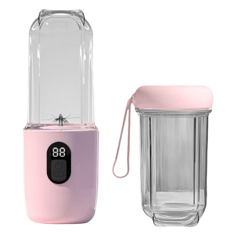 500ml Smoothie Blenders Portable USB Rechargeable Juicer with High Speed Motor Mixing Cup for Protein Shakes and Juices