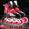 Verstellbares Kinder-Inline-Skates-Set mit PVC-Blinkrollen, Helm und Schutzausrüstung