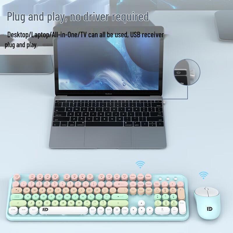 Fude EK8870 Wireless Keyboard and Mouse Combo