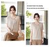 2026 Ice Silk Summer T-Shirt Set for Middle-Aged & Elderly Women: Short-Sleeve, Stylish, Lightweight Knitted Top