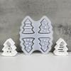 Christmas Tree Light Silicone Mold Handmade Xmas Tree Lamp Ornament Mold 4 Cavities Tree Crafts Epoxy Resin Gypsum Cement Casting Mold