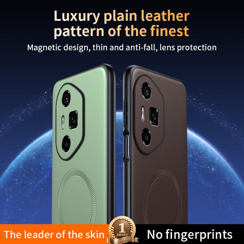 For Honor 300 Ultra Case Magnetic Leather Shield Cover For Honor 300 Ultra High Quality Anti-Fingerprint Non-Slip PC+TPU