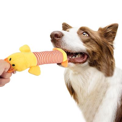 Squeak Chew Sound Dolls Odolnost Pes Kočka Fleecové hračky Oblíbené Zábavné plyšové hračky pro domácí mazlíčky Kachna slon Prase Vhodné pro všechny domácí mazlíčky