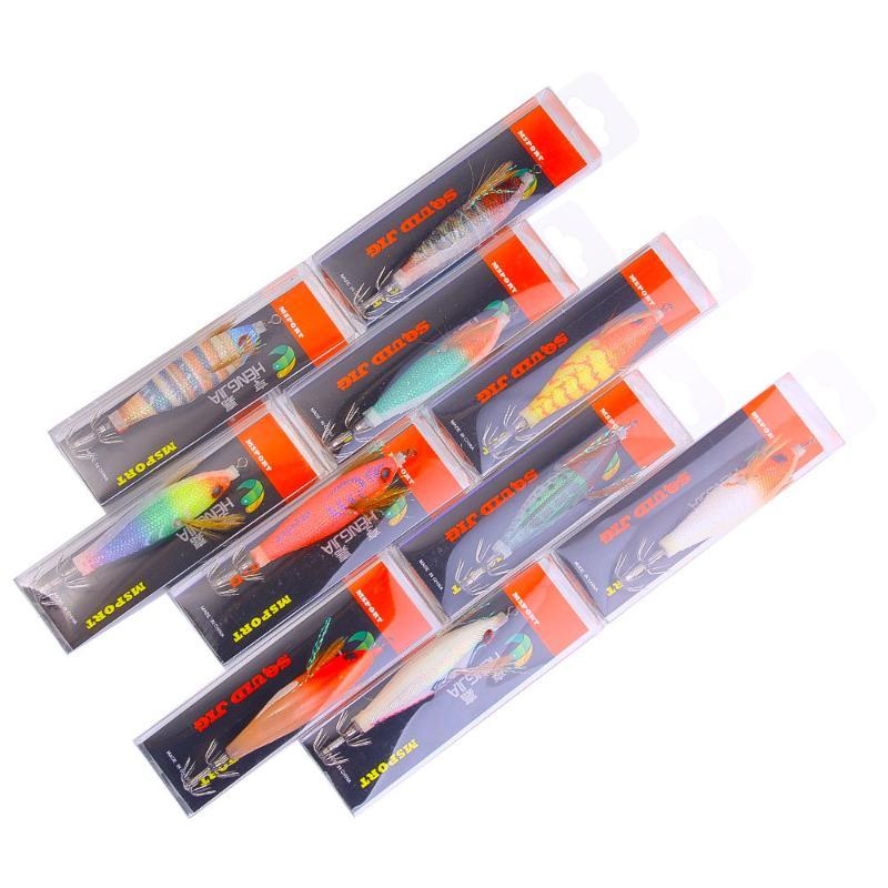 Luminous Cuttlefish Lures 1/5/10Pcs Horizontal Plated Squid Jigs for Coastal Saltwater Fishing