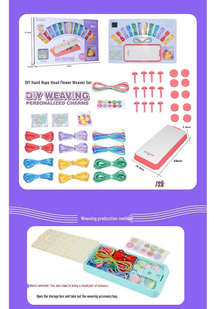 DIY Children's Bracelet Weaving Set: Colorful Craft Toy for Girls