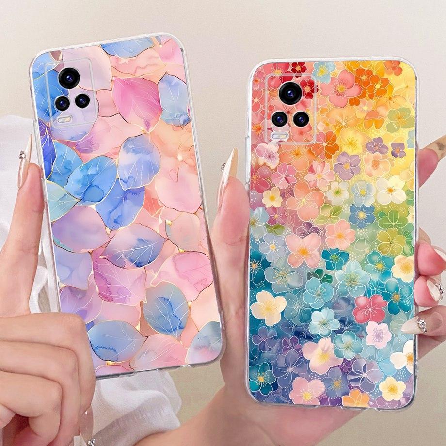 For Vivo V20 SE V2022 Vivo Y70 VivoV20 V2025 Phone Case Luxury Flower Butterfly Cartoon Bow Pattern Back Cover Soft TPU Silicone