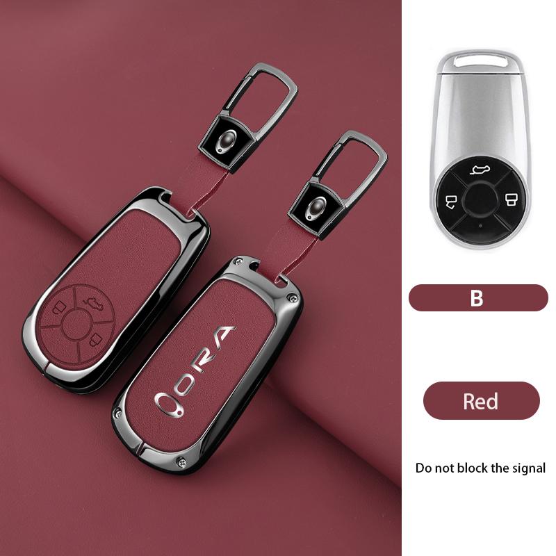 

Car Key Case Cover Shell Bag For The GWM HAVAL H6 M6 ORA Good Cat White Cat IQ Car-Styling Holder Shell Keychain Protection
