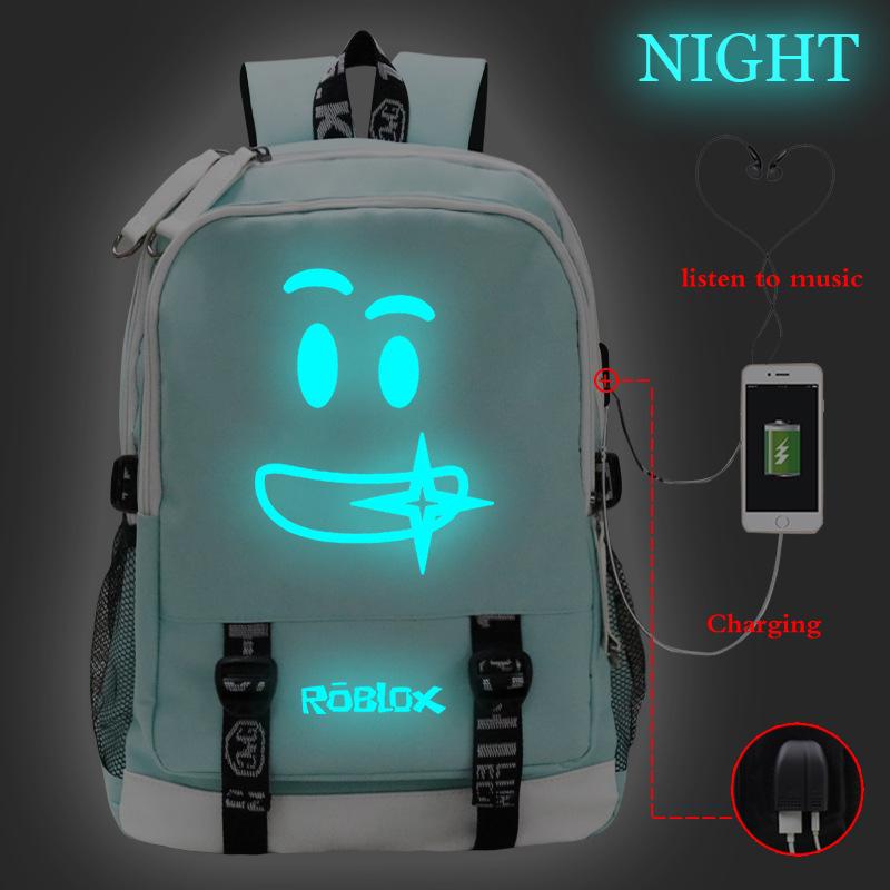 Game Merchandise Luminous Backpack Usb Interface Multi-Function Large Capacity Leisure Travel Bag