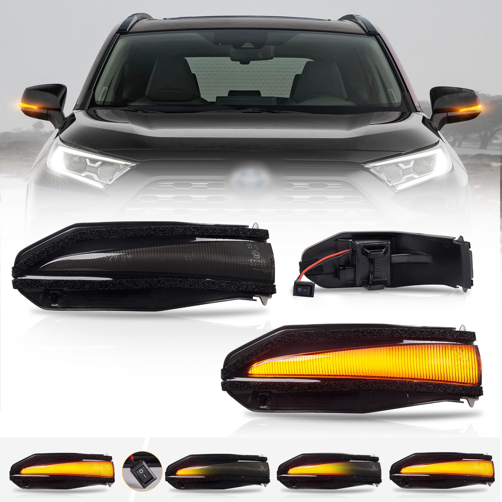 

Зеркала заднего вида POPMOTORZ Esquire Hybrid 80-й серии для Toyota Noah Voxy Hybrid Harrier 80-й серии 60-й серии Prius Alpha 40-й серии RAV4 40-й серии 4Runner