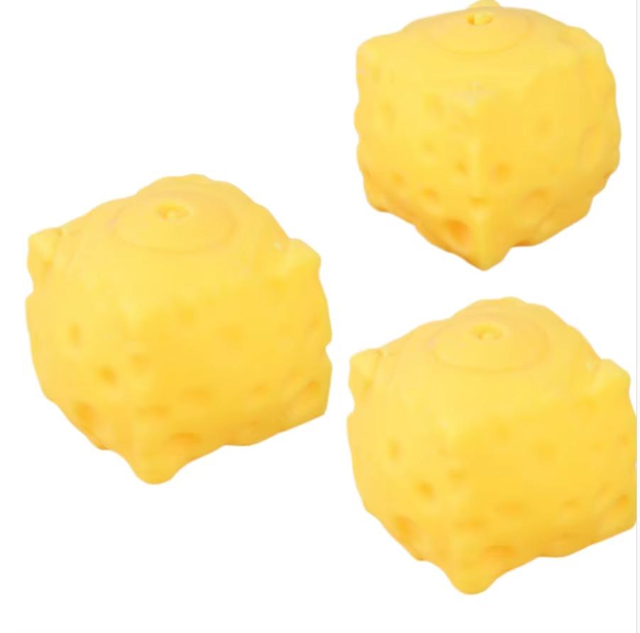Stress Sensory Squishy Toy TPR Cheese Block Simulation Slow Rebound Pinch Physics Home Furniture Decor Holiday Gifts for Adults