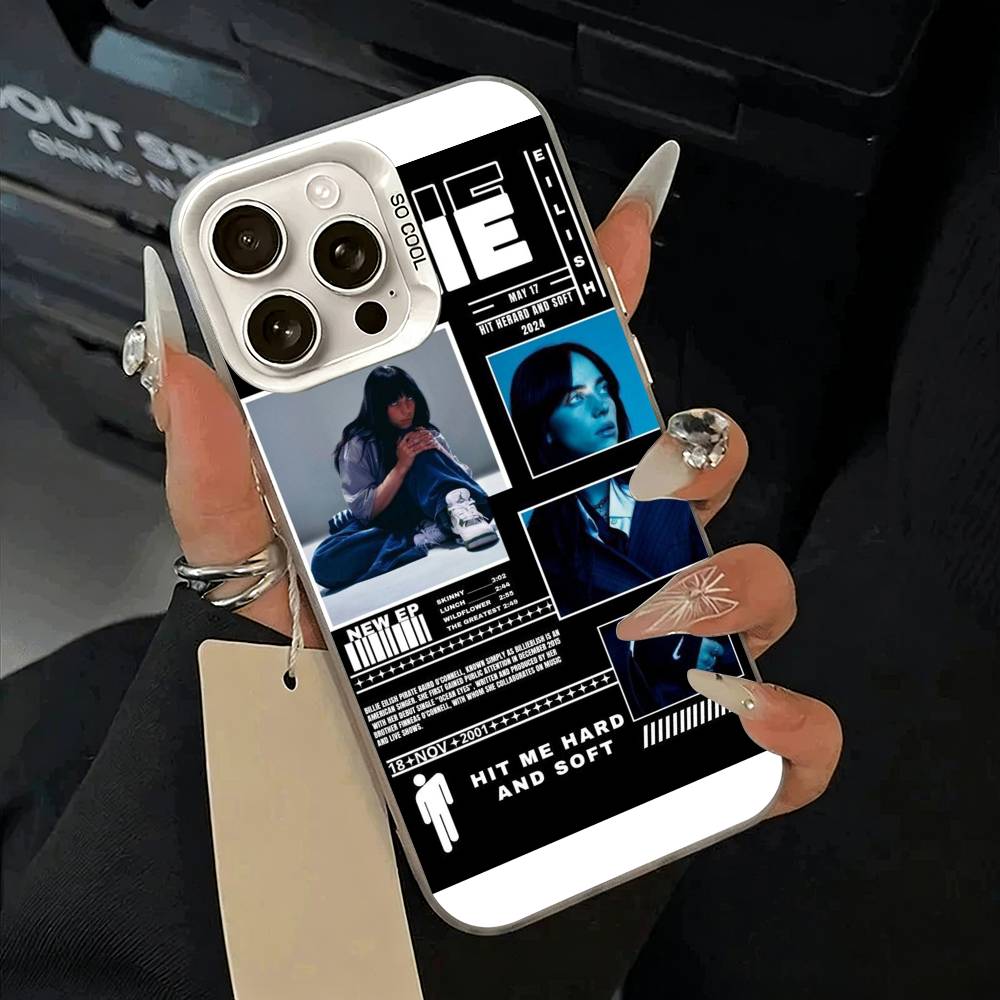 

Талантливая певица Поколения Z - Билли Айлиш Чехол для телефона iPhone 17,16,15,14,13,12,11 Plus,Pro Max,XS,белый серебристый чехол для телефона iPhone15pro