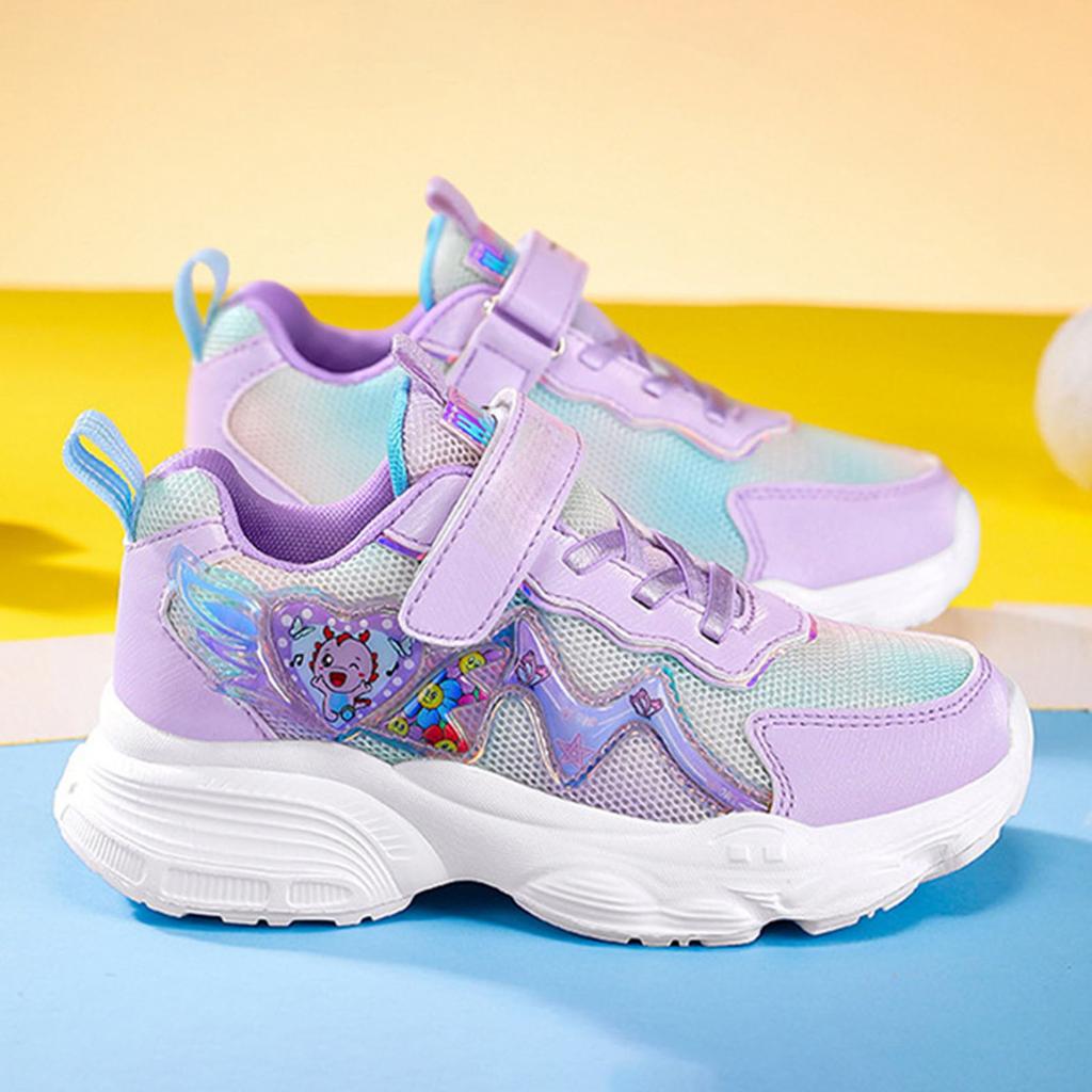 Mädchenschuhe Leichte Weiche Sohle Mesh Atmungsaktiv Kinder-Sneaker Jungen Cartoon Niedlich Schnürung Plateau Freizeit-Sportschuhe