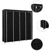 Day and Night - Day and Night Wardrobe with 4 Compartments Black 175x45x170 Cm