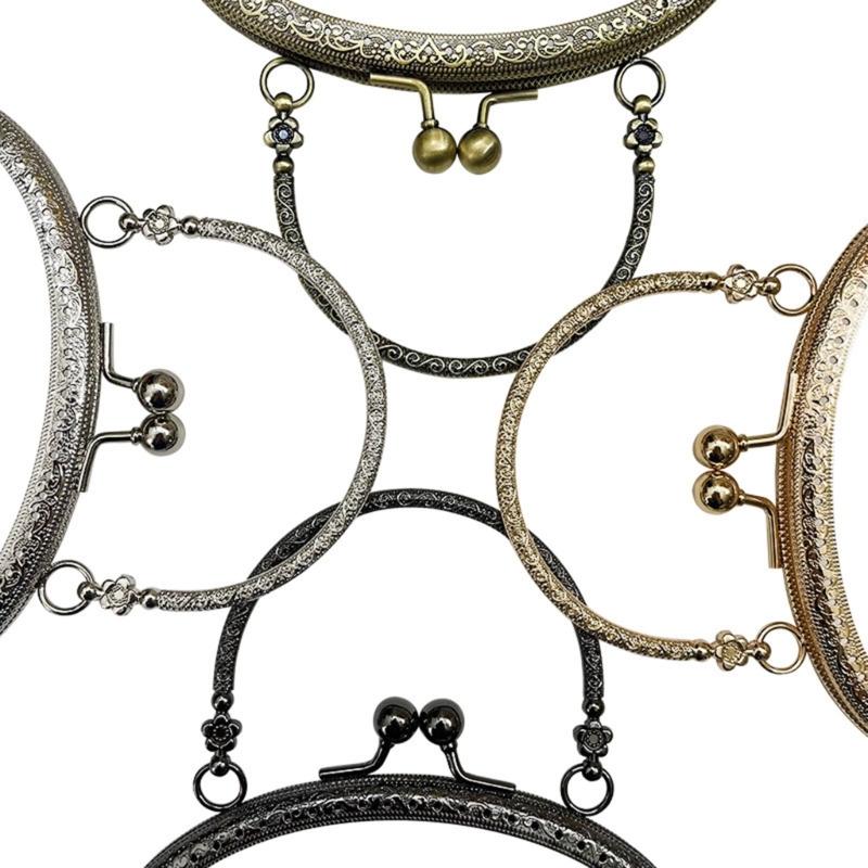 Purse Frame DIY Craft Semicircle Kiss Clasp Lock Coin Bag Semicircular Arched Shape Clutch Frame Purse Bag Purse Making