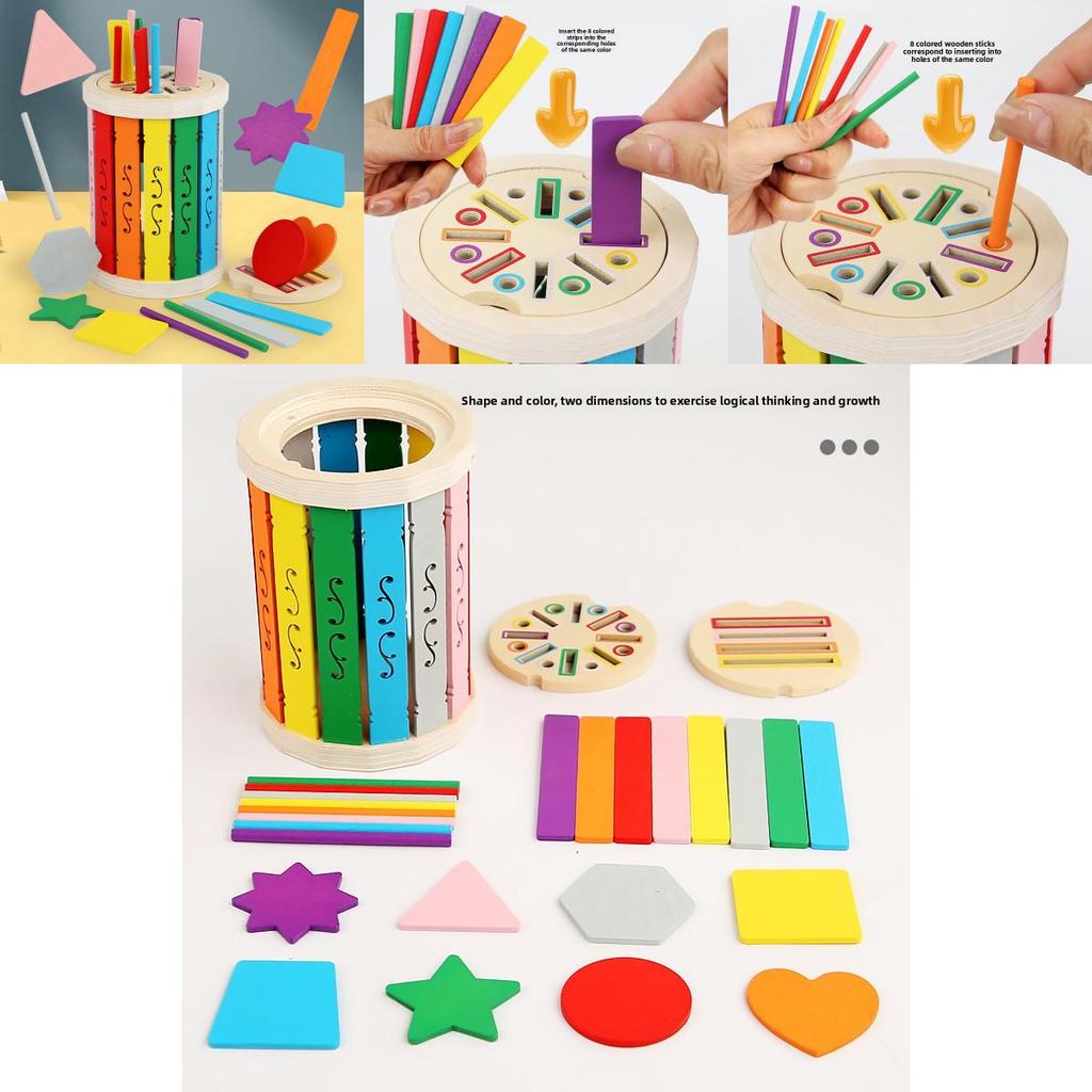 Wooden Rainbow Sorting Balls And Matching Board For Childrens Color Recognition And Fine Motor Skills Development