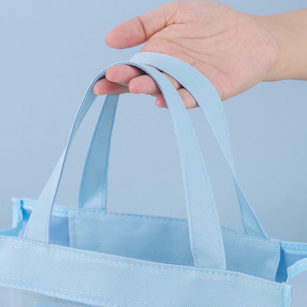 A4 Transparent Mesh Tote Bag for Middle School Exam & Art Supplies - Large Capacity Student Organizer