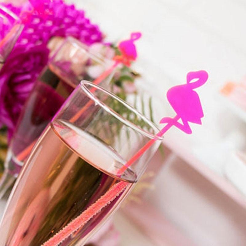 10 Stück/Packung Flamingo Kunst Cocktail Rührstäbchen Getränkemischer Kaffee-Stößel Puddler