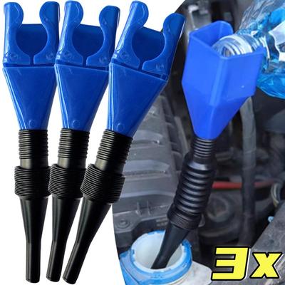 1/3 Adet Motosiklet Yakıt İkmal Hunisi Teleskopik Araba Motor Yağı Benzin Filtresi Transferi Katlanabilir Plastik Huniler Oto Aksesuarları