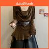 Private Style T Shirt With Lace And Asymmetrical Design For Spring