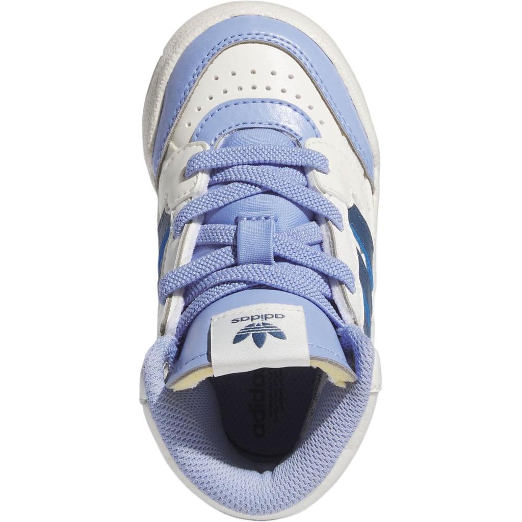 adidas Originals Drop Step Se Comfortable Versatile Anti-Kick Shock Absorbing High-Top Walking Shoes Baby Shoes White Blue IH2184