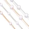 5Yards/Roll Copper Beads Chains Imitation Pearl Beads Chain For Jewelry Making DIY Bracelets Necklace Clothing Decor Accessories
