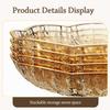 PET Snack Display Plate Gold-Trimmed Edge Fruit Storage Basket Heat Resistant Glacier Fruit Bowl