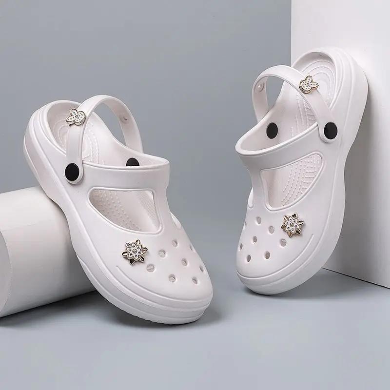 Fashion Cute Kawaii Thick Junior Green Slides Mules Outside Shoes Women's Slippers and Ladies Sandals Soft On Beach Indoor Waterproof F