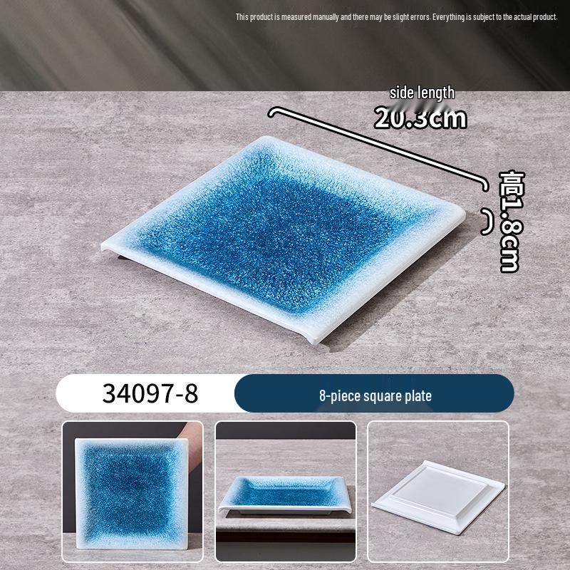 Melamine Rectangular Plate for BBQ, Grilled Meats, Cold and Fried Dishes