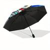 1 pièce Parapluie Pliant Automatique Astronaute Galaxie - Léger, Design Rétractable avec Durabilité à 8 baleines, Parfait pour les Aventures en Plein Air, Fas