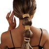 Sale  Metal Irregular Double-Layer Hair Bands Rope Women Headband Elastic Hairband Ponytail Holder Hair Accessories