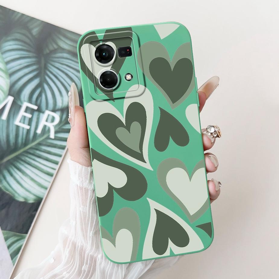 For Oppo F21 Pro 4G Case Reno7 4G CPH2363 Stylish Candy Painted Cover Soft TPU Phone Case For Oppo Reno8 Reno 7 F21Pro 4G Fundas