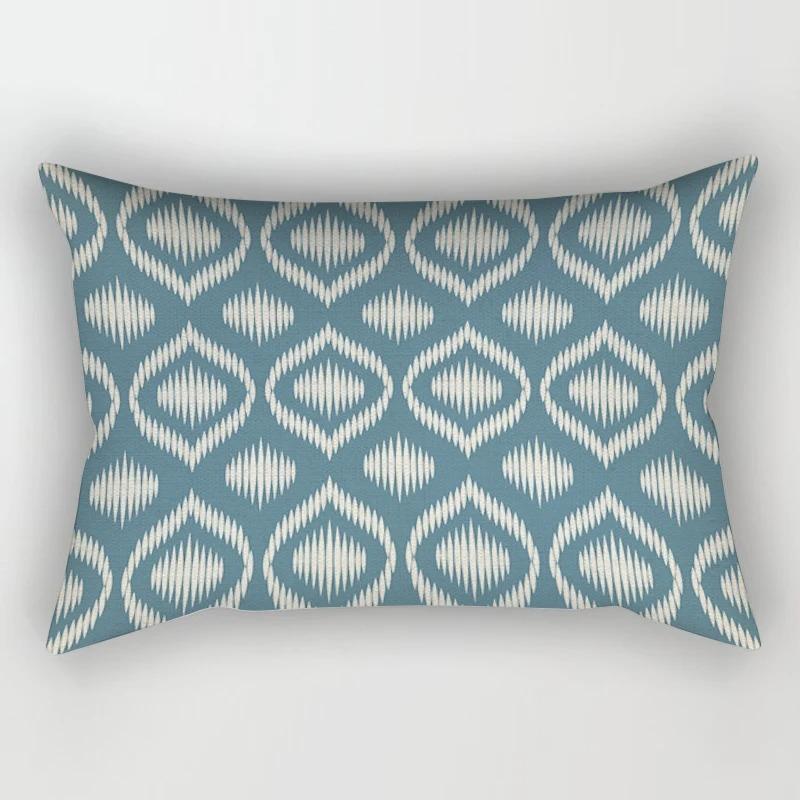 Nordic Sweet Home Light Blue Geometric Pillowcase Decorative Sofa Cushion Cover Pillowcase