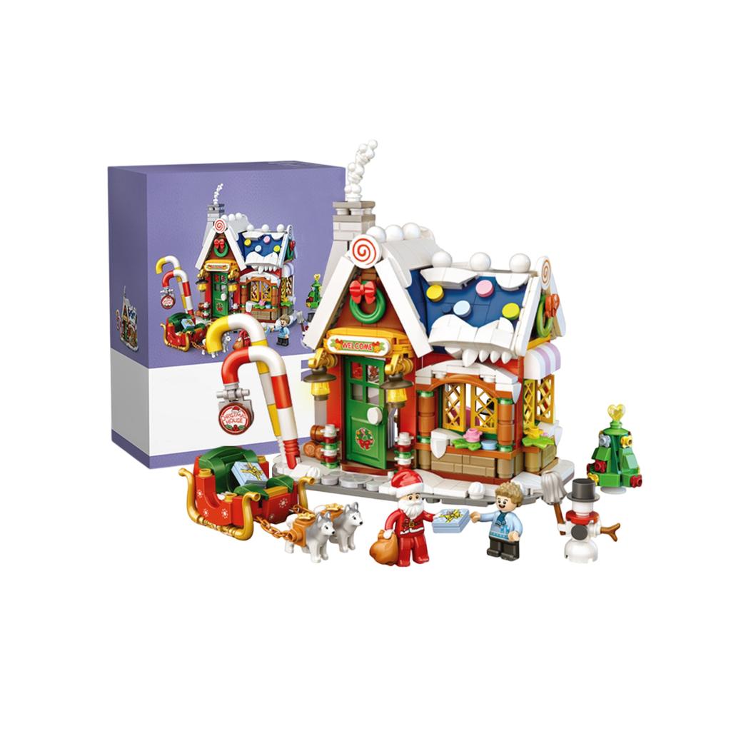 Christmas Small House Small ParticleAssembly Building Block House Toys