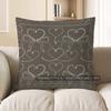 2D Heart & Bow Pattern Digital Print Pillow Covers Pattern Cushion Cover Suitable For Sofa Bedroom Car Pillow Cover
