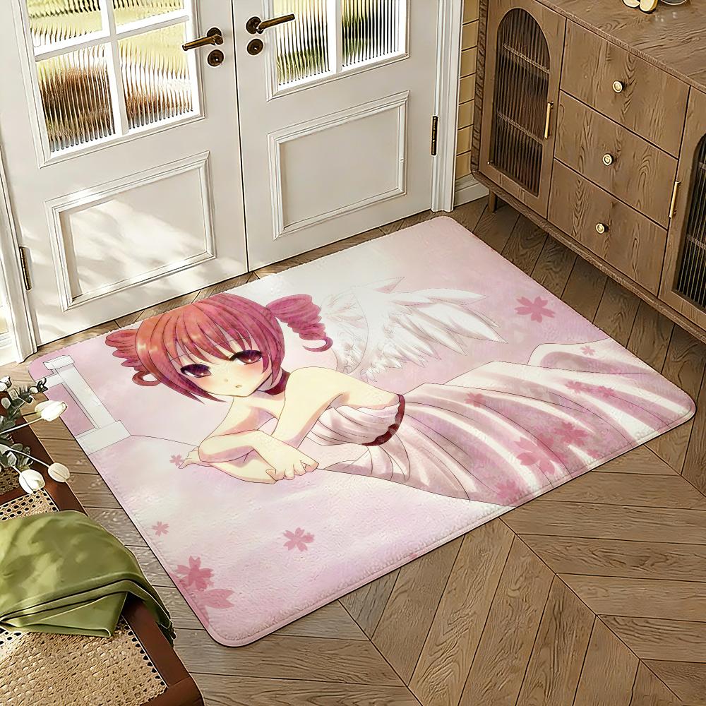 K-Kasane Teto Pink American Floor Mat Soft Thickened Absorbent Non-Slip Bedroom Living Room Door Mat Home Decor Flannel Rugs