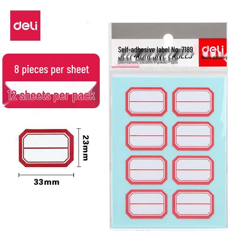 Deli 7189 Adhesive Name Tag Labels
