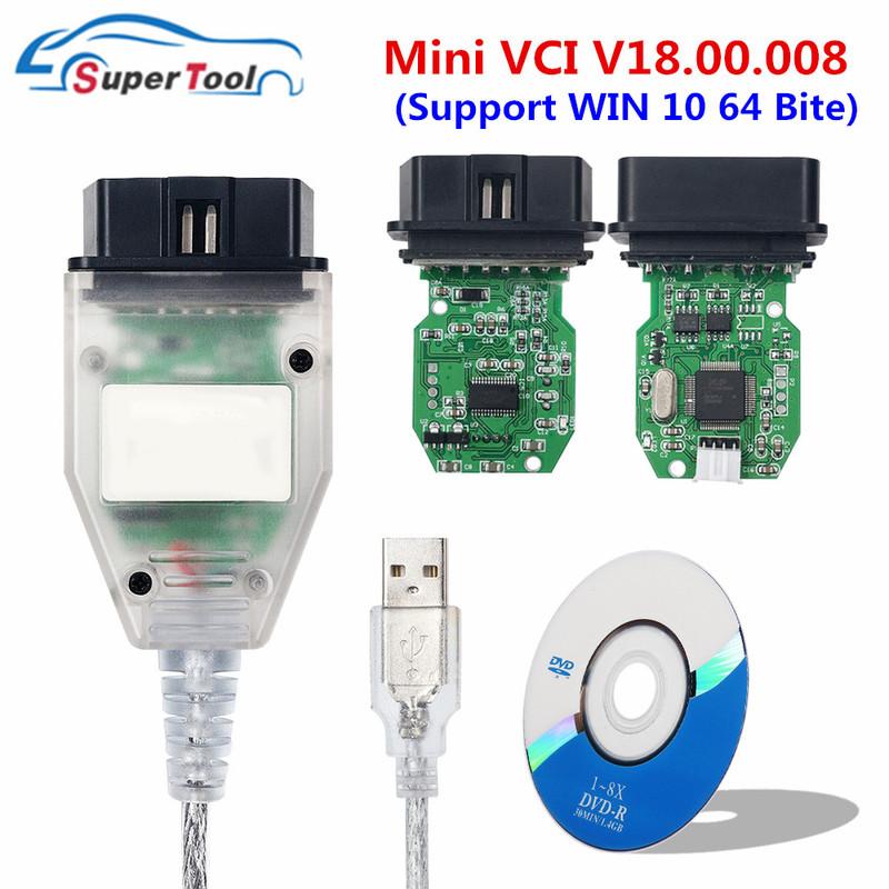 Neu Mini-VCI V18.00.008 Für-TOYOTA OBD2 Auto Diagnosekabel Mini VCI J2534 FTDI FT232RL TIS Techstream Auto Kabel Stecker