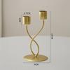 Iron Candlestick Crafts Golden Candle Holder Simple Desk Candle Ornament  Romantic Decorations