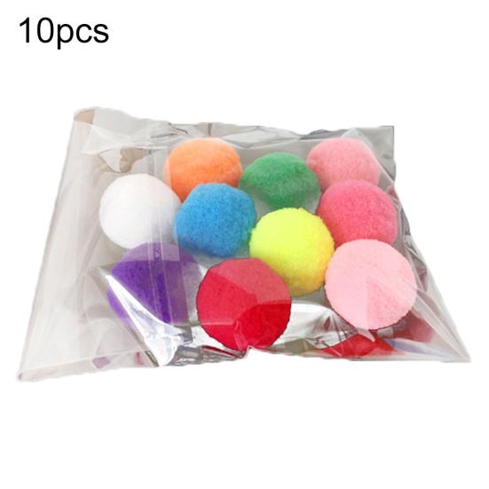 

10/20/30 шт., плюшевые шарики из полиэстера, котята, интерактивные игры, обучающая игрушка 10pcs разноцветный